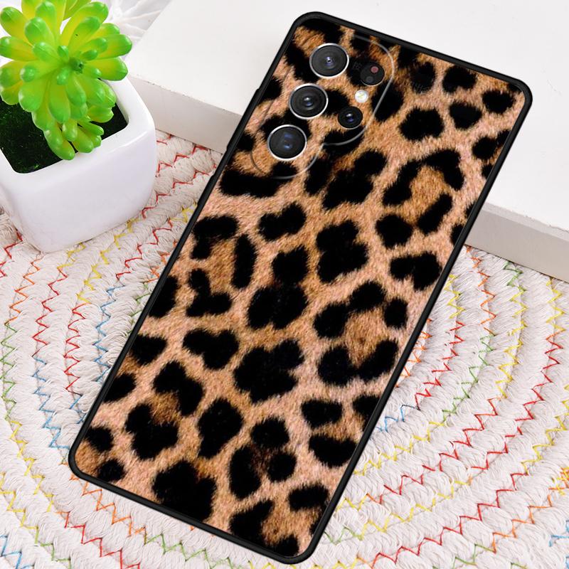 Силиконовый чехол для телефона с принтом леопарда для Samsung Galaxy note 10 pro S26 S25 S24 S23 S22 S21 Plus S25Ultra Чехол