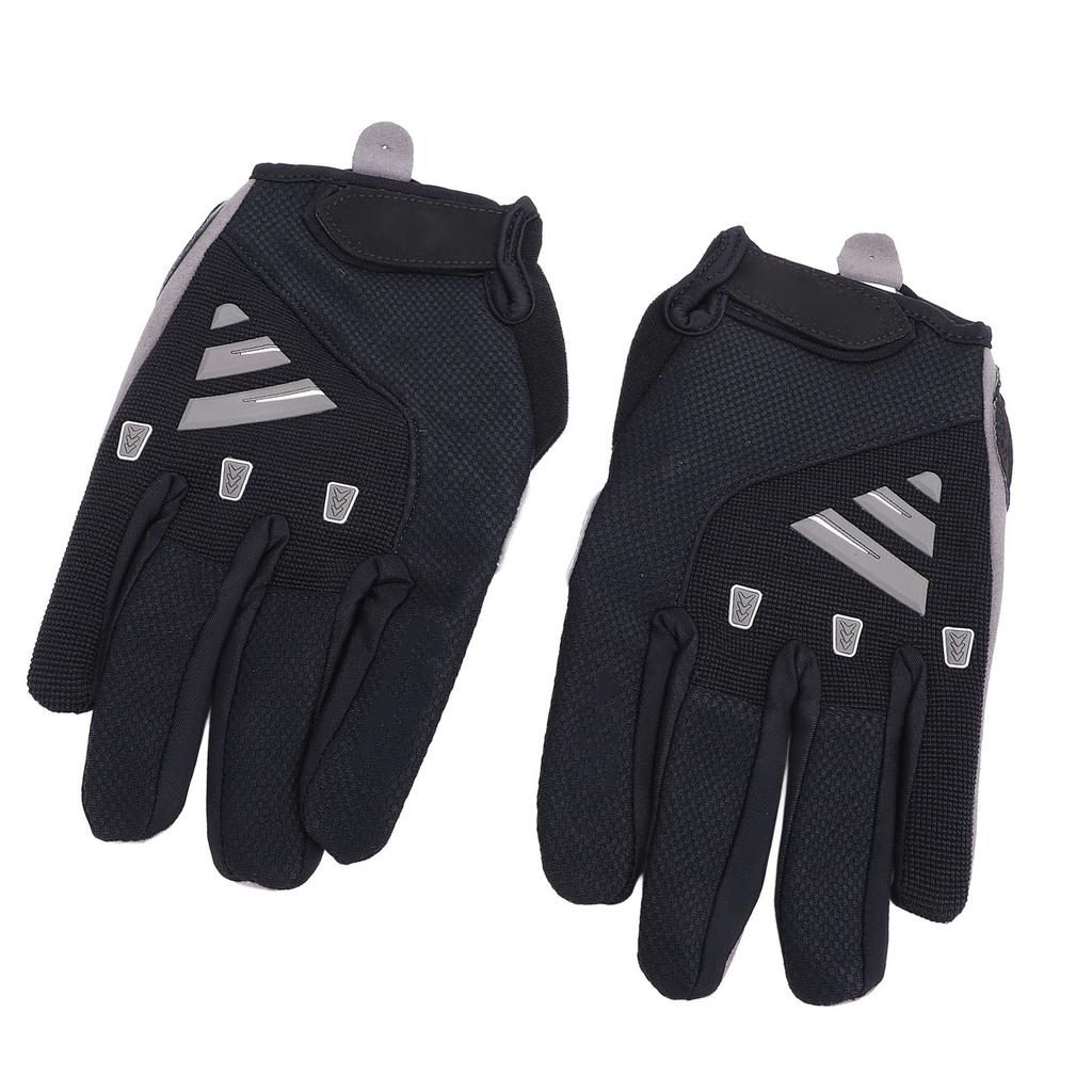 Велоперчатки с полными пальцами, сенсорные, амортизирующие, эластичные, противоскользящие, для улицы, с полными пальцами