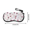 Cute Red Heart Pattern Soft Eyeglasses Sunglasses Case,Portable Spectacle Pouch,Anti Scratch Glasses Protective Bag for Women Travel