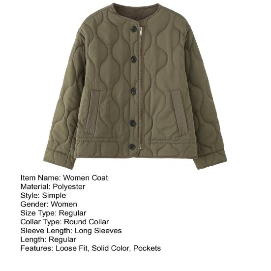 Женское пальто с круглым вырезом, длинными рукавами, однотонная куртка с карманами, универсальный стиль, утолщенная повседневная верхняя одежда