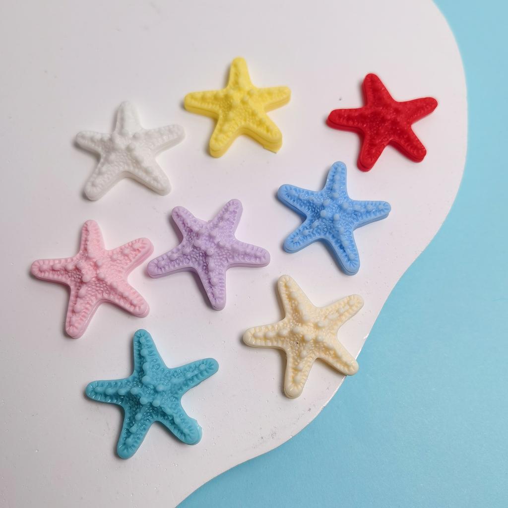 100Pcs New Models Resin Cute Cartoon Starfish Series Flat Back Scrapbooking DIY Jewelry Craft Decoration