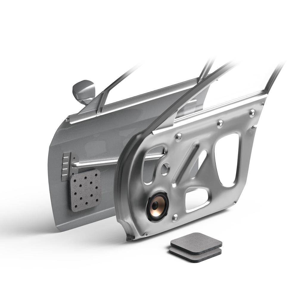 Acoustic Control Sheet for Car Door Speakers High Performance Sound Absorbing Material No Special Tools Required Pack of 2 In Audio-Technica AT-AQ770