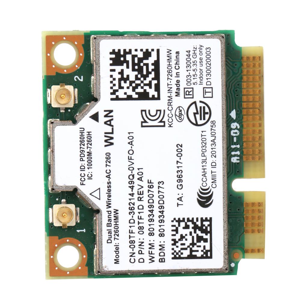 Беспроводная Wi-Fi карта Mini PCIE DualBand BT 4.0, сетевой модуль для Intel 7260 ac и Dell 7260HMW