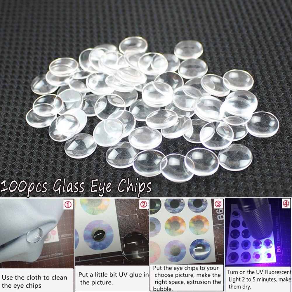 100pcs 14mm Funny Modified Accessories DIY Crafts Time Gem Blyth Dolls Glass Eye Chips