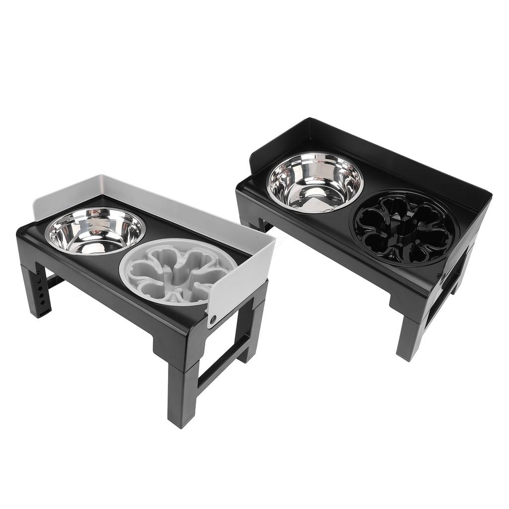 Миска для домашних животных с регулируемой высотой, защита шеи, прочная конструкция из нержавеющей стали для средних и больших размеров