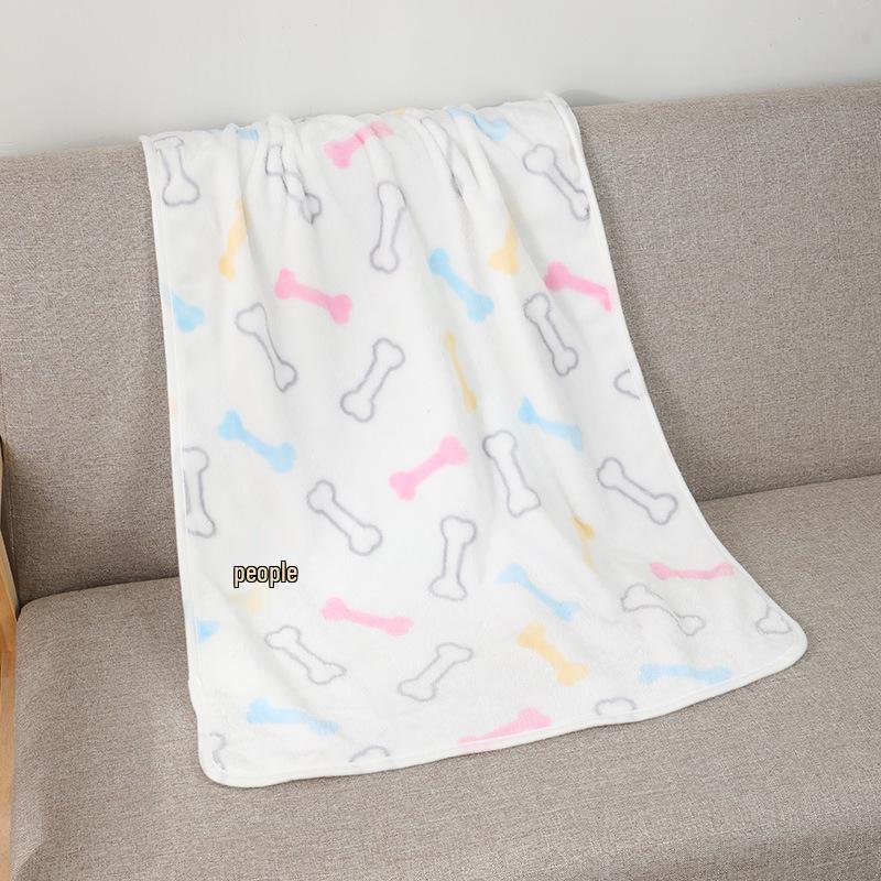 "Фланелевый плед с отпечатками лап для кошек и собак - Утепленный для всех сезонов"