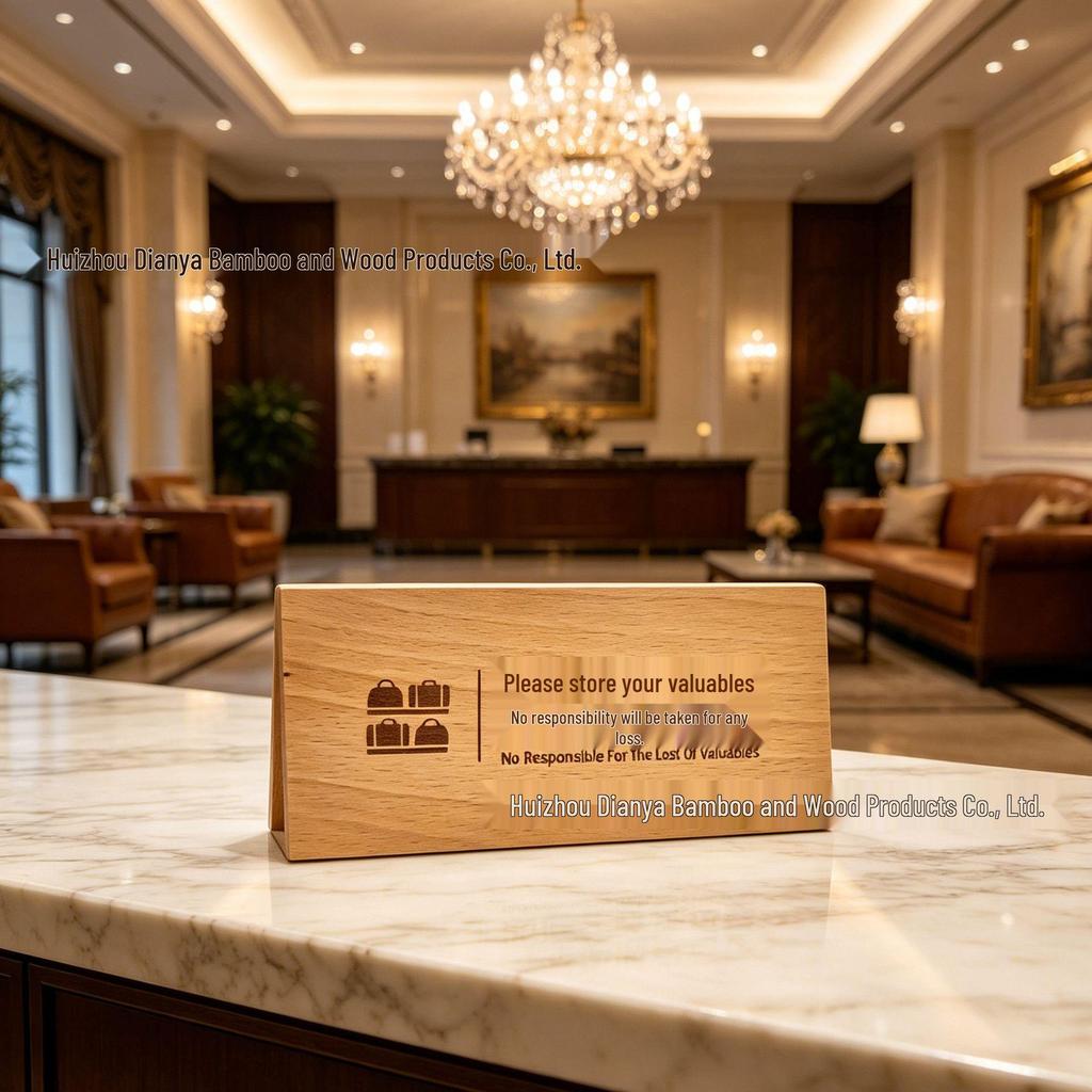 Reserved Seat & No Smoking Wooden Sign - Disinfected & Notice Markers