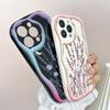 Cute Cartoon Pattern Cream Texture Casing Wavy Edge Soft Silicone Cover Phone Case for Huawei Honor Infinix Tecno iPhone