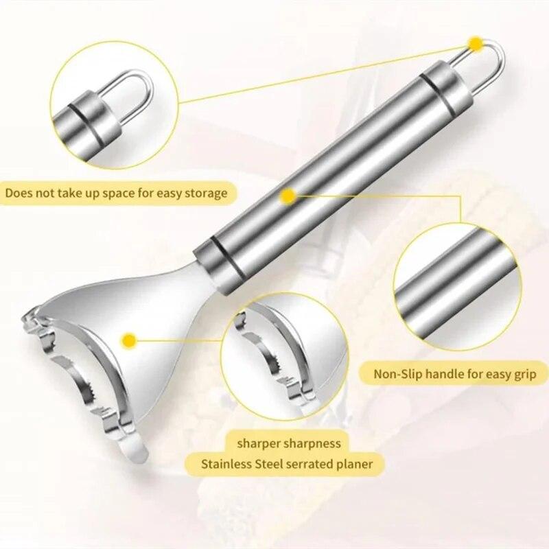 Машинка для очистки кукурузы из нержавеющей стали, молотилка для кукурузы, овощечистка для очистки кукурузы, овощечистка для фруктов, овощей, кухонные гаджеты