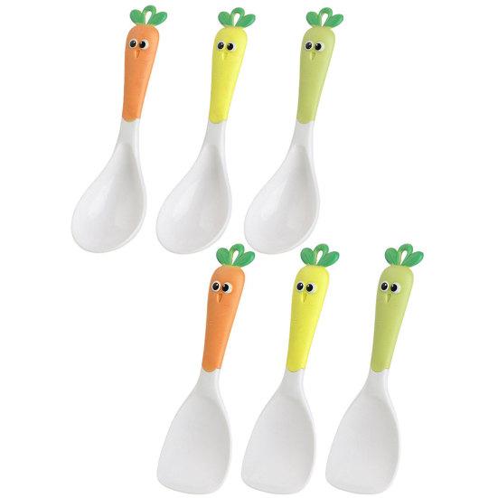 Rice Spoon Non-stick Heat Resistant Long Handle Cartoon Carrot Pattern Rice Spatula Kitchen Accessories