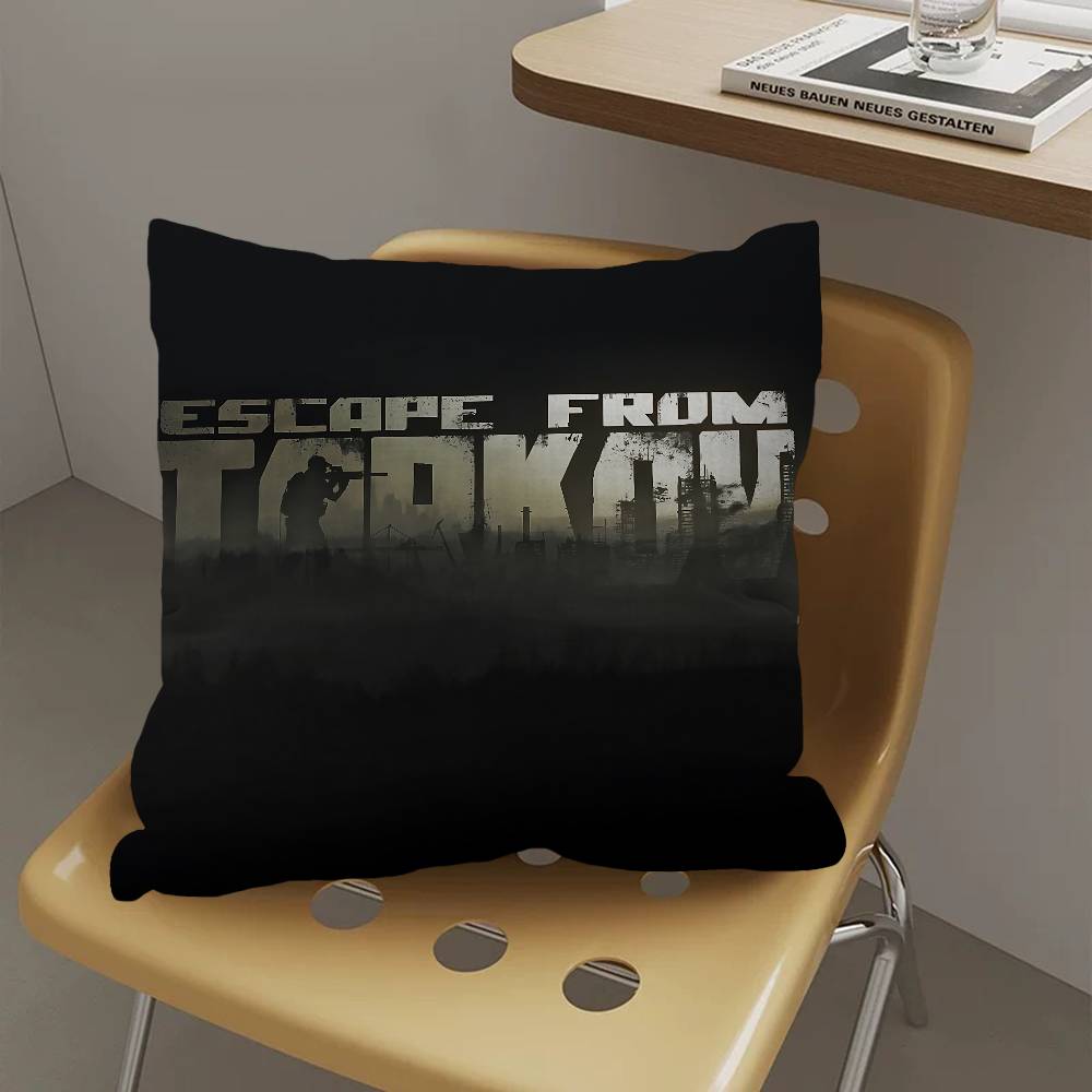 Подушка с принтом Escape from Tarkov Подарок Декор для дома и офиса Спальня Диван Автомобильная подушка Чехол 45x45