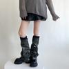 Y2K Leg Warmers Lace Boot Socks New Leather Leg Covers  Women Girls
