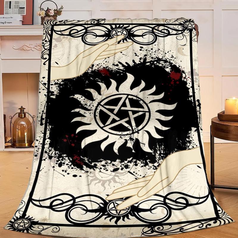 1PC Natural Symbolism Flannel Blanket Gift, Suitable for Both Men And Women, Soft Ideal for Beds And Sofa, Birthday Or Christmas Gift