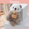 Sea Otter Plush Toy With Pp Cotton Filling Long Fur Stuffed Animal Keychain For Kids