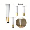 4pcs Coffee Table Support Desk Chairs Nightstands DIY Furniture Metal Legs Adjustable Furniture Table Legs for Sofa TV Cabinet