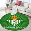 Круглый ковер с узором Real Betis Balompié, Ковер для гостиной, спальни, игровой комнаты, Нескользящий коврик для пола, Праздничные и Подарок на день рождения.
