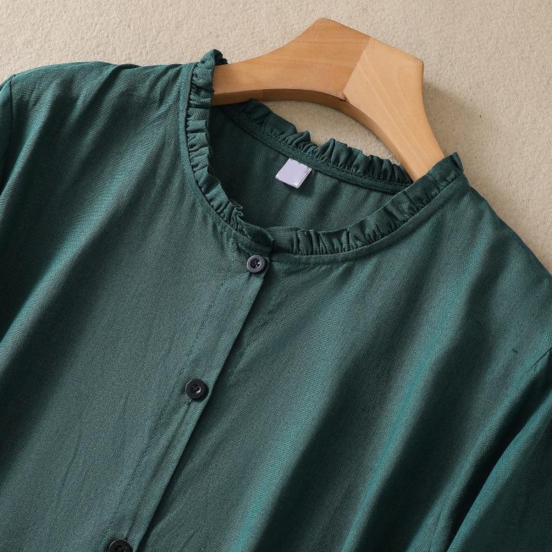 Осеннее художественное свободное сращивание однотонное платье с длинным рукавом для женщин