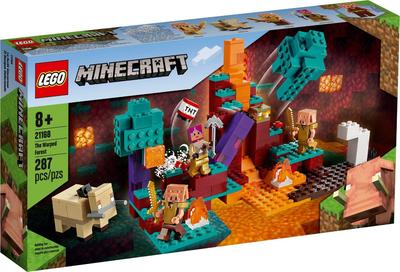 LEGO Minecraft Игрушка Искажённый лес для мальчиков и девочек, Детская игрушка Minecraft, Игровая игрушка, Развивающая игрушка, Подарок на день рождения, Конструктор LEGO 21168, Возраст 8 лет и старше