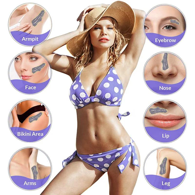 50g Hard Wax Bean Solid Hair Remover No Strip Depilatory Hot Film Wax Bead Hair Removal for Full Body Bikini Face Leg Eyebrow