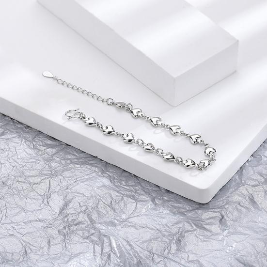 Женский браслет, регулируемый, милый, романтичный, яркий, блестящий, универсальное украшение, подарок на день рождения, полное сердце любви