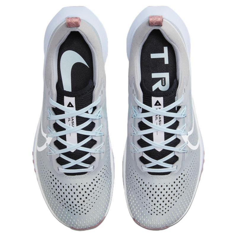 Nike Женские кроссовки React Pegasus Trail 4 Светло-серый Черный Ледниковый синий Белый DJ6159-005
