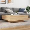 vidaXL Couchtisch mit LED-Leuchten Sonoma-Eiche 100x100x31 cm