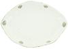 Mino Ware Polka Dot White Karatsu Pasta Plate Leaf Shape K10195