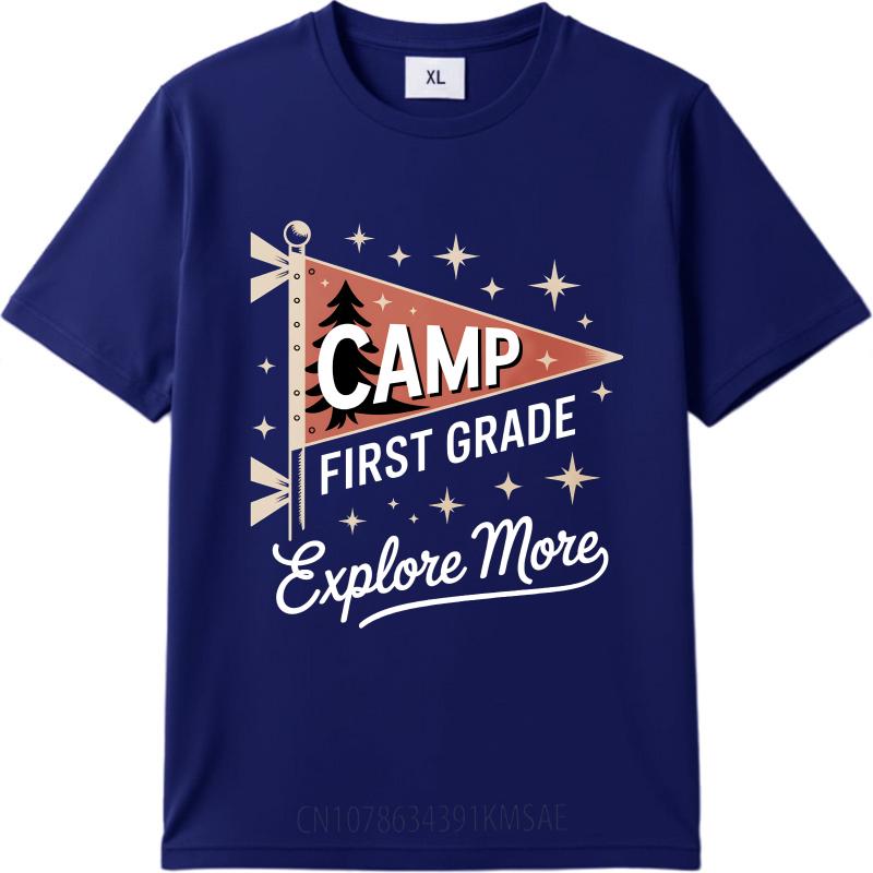 Anime ONeck Unisex Tshirt Cotton Summer Teenagers T Shirt Camp First Grade Explore More Short Sleeve Workout Oneck Tshirt