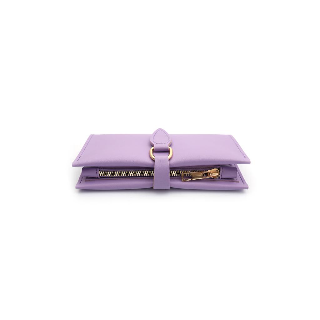 Red Women's Wallet With Soft Skin Buckle And Multi-compartment Accessory