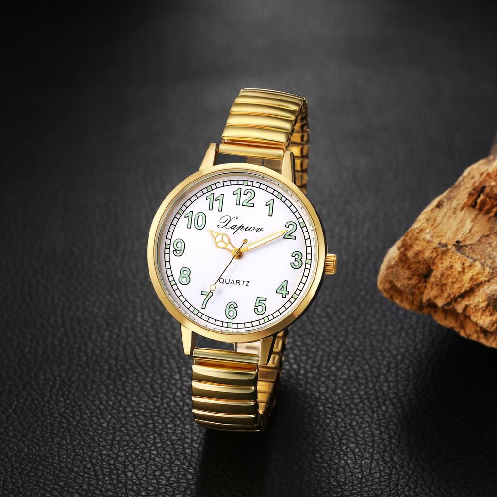 Аналоговые, один размер, модные часы из нержавеющей стали для поездок на работу или в школу, белые, наручные женские часы, светящиеся, дисплей, водонепроницаемые