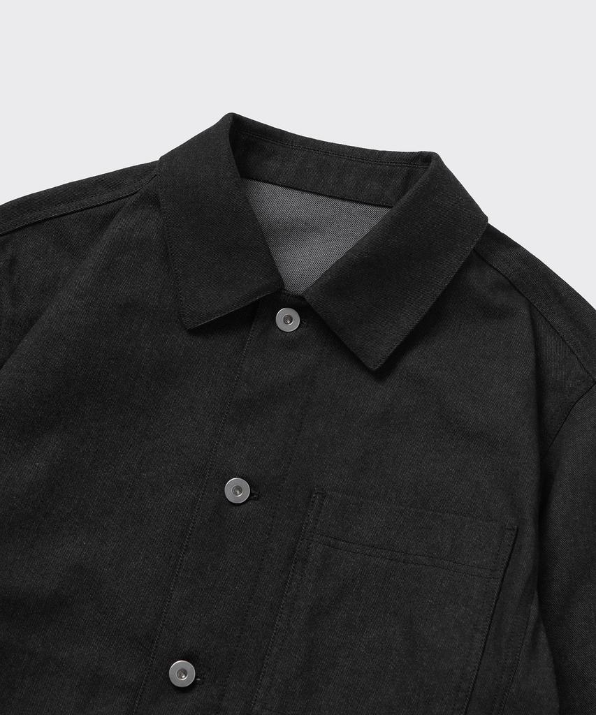 Musinsa Standard Denim-Like Relaxed Minimal Jacket [Black]