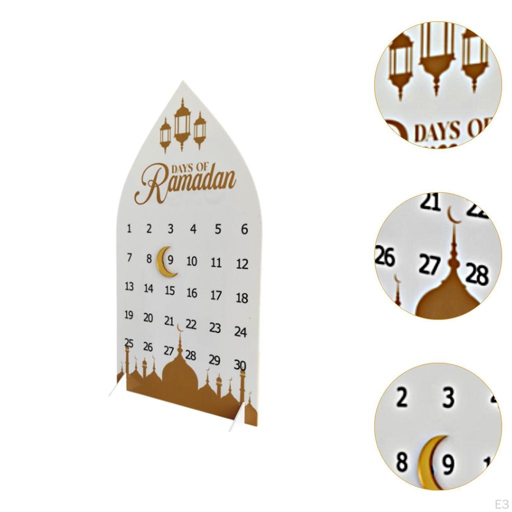 Настольный календарь Рамадана Ид Мубарак 30 дней Традиционное рукоделие Домашнее украшение для