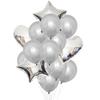 Champagne Gold Love Pentagram Aluminum Film Balloon Pearlescent Latex Balloon Combination Set