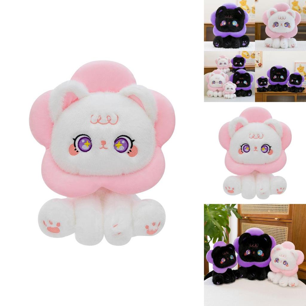 Plush Sunflower Cat Toy Large Animal Stuffed Doll For Kids And Collectors