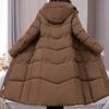 Elegant Winter Jackets Woman Long Parkas Hooded Loose Thick Warm Long Sleeve Overcoats Lady Jackets