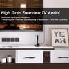 Изящная и компактная ТВ-антенна Улучшенная ТВ-антенна 4K 1080P Лучший цифровой прием Компактный дизайн Усиленный сигнал