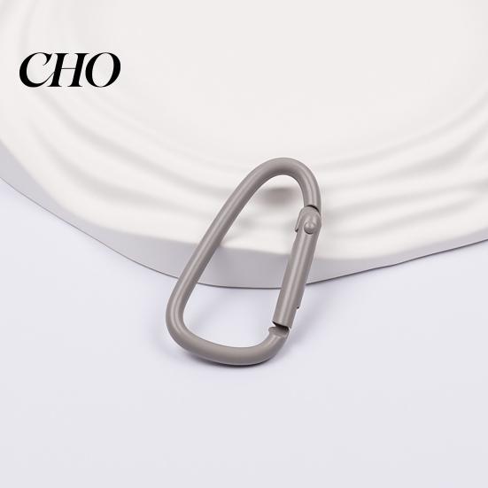 Spring Buckle Carabiner 2Pcs Lightweight Alloy Keychain Clip Easy One-Handed D-Shaped Hook Outdoor Travel Bag Pendant DIY Jewelry Accessory