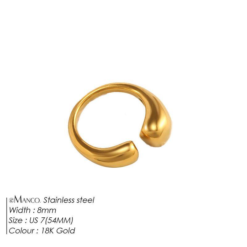Emanco European and American Ins-Style Internet Celebrity New Stainless Steel Ring, Fashionable Niche Design, Versatile Open Ring, Direct Sales