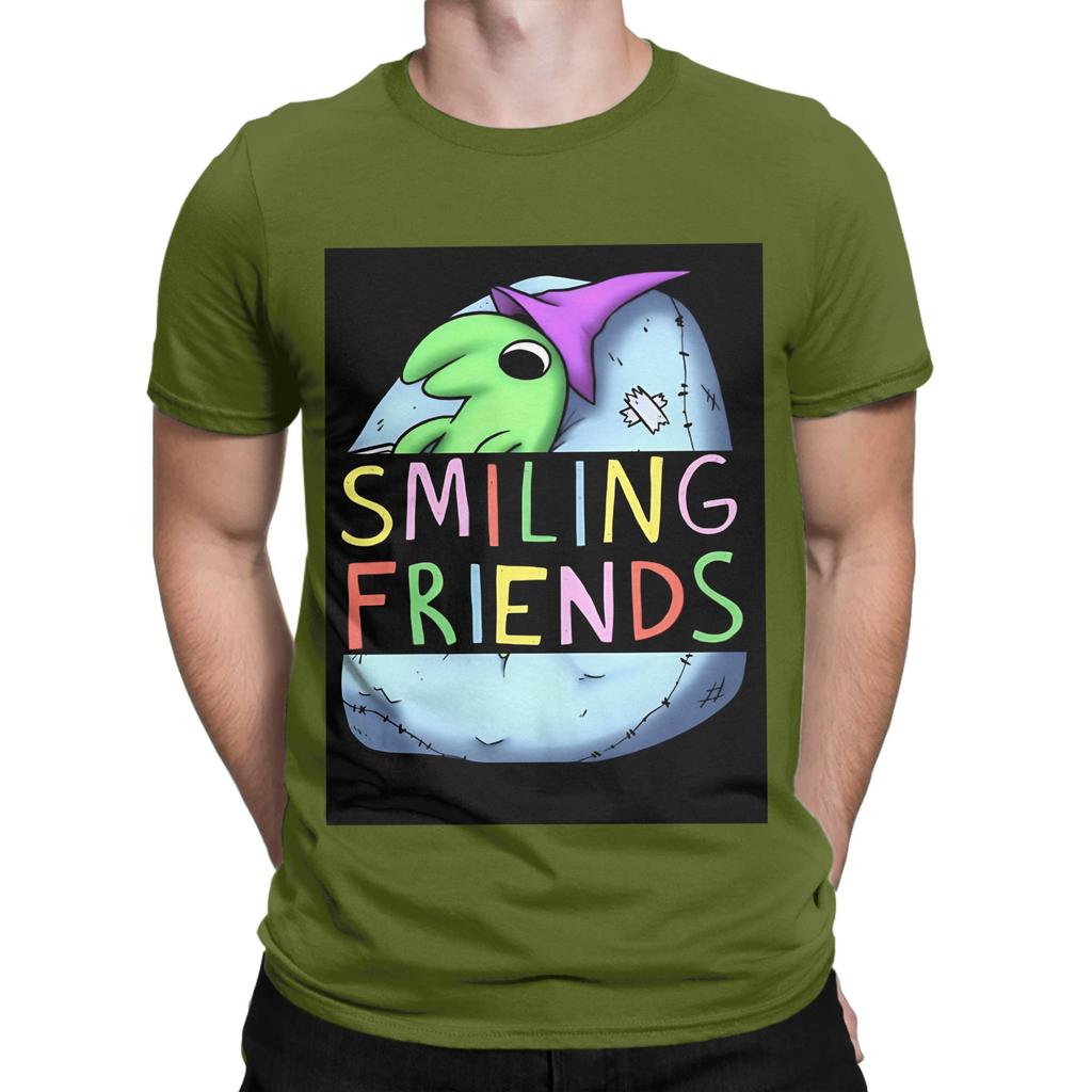 Gleb Smiling Friends Graphic Funny 100 Cotton TShirt Smiling Friends Season 2 Tees Tops For Unisex