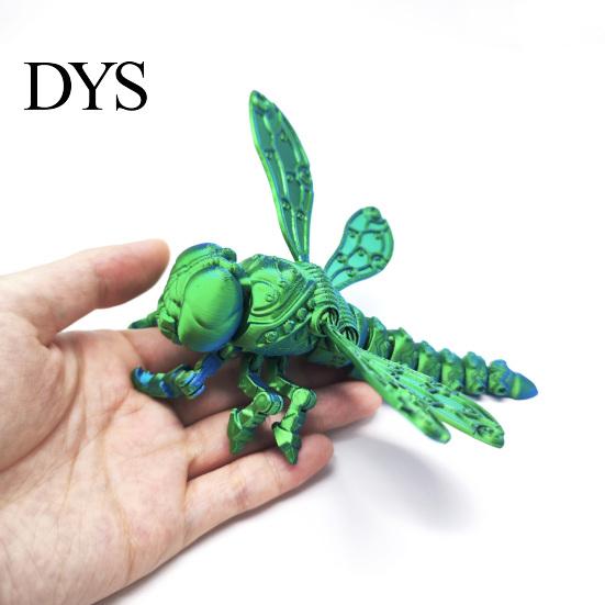 Офисные игрушки для стола, 3D-печатная фигурка стрекозы, шарнирная модель с подвижными суставами, игрушка-антистресс, насекомое-фиджет для украшения, снятие стресса