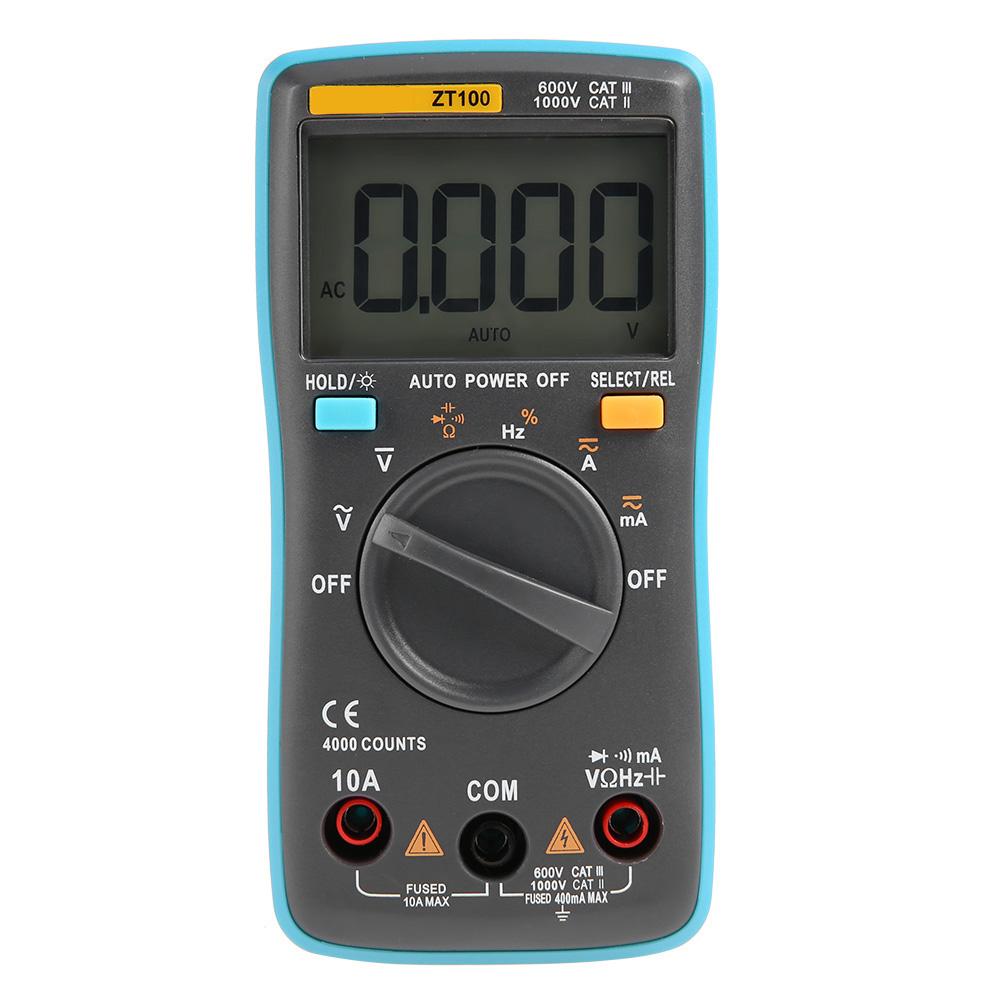 ZT100 4000 Отсчетов Портативный Мини Автоматический Цифровой ЖК-Дисплей Тестирование Емкости Мультиметр