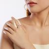 Silver adjustable ring with crystal butterfly, silver 925