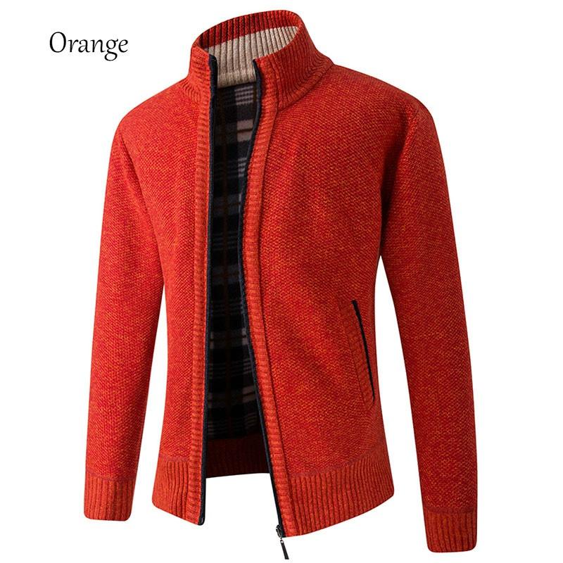 Мужские повседневные вязаные свитера-кардиганы Slim Fit Fleece Full Zip Толстый вязаный кардиган Зимняя верхняя одежда