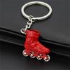 New Exquisite Simulation Skates keychain Charms Stainless Steel Key Ring Bag Ornaments Skating Lovers Souvenirs Accessories