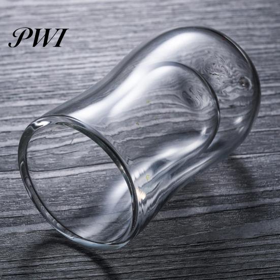 Glass Cup Double Wall Design Transparent Juice Coffee Mug for Restaurant Tea