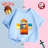 Стильная детская футболка в стиле Roblox с ярким узором и дизайном огненных волос для веселых игр
