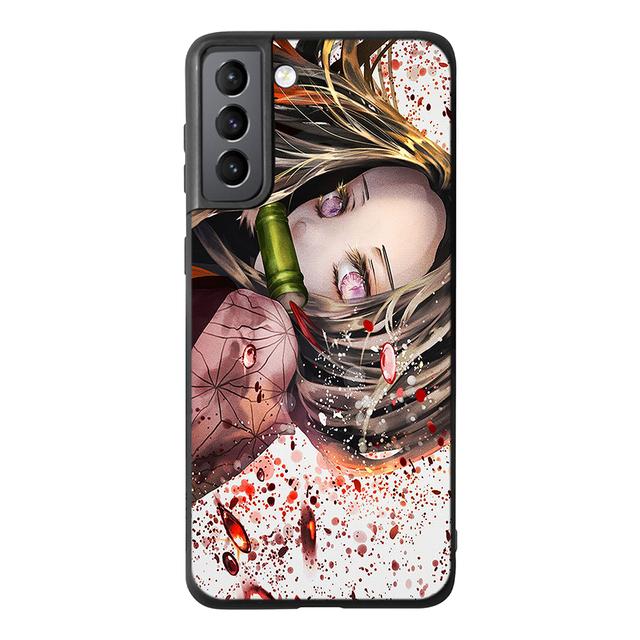 Чехол с рисунком аниме для Samsung Galaxy S9 S8 S10 S21 S22 S20 Plus S21fe S10e Note 20 10plus, мягкие задние чехлы из ТПУ для телефонов Demon Slayer