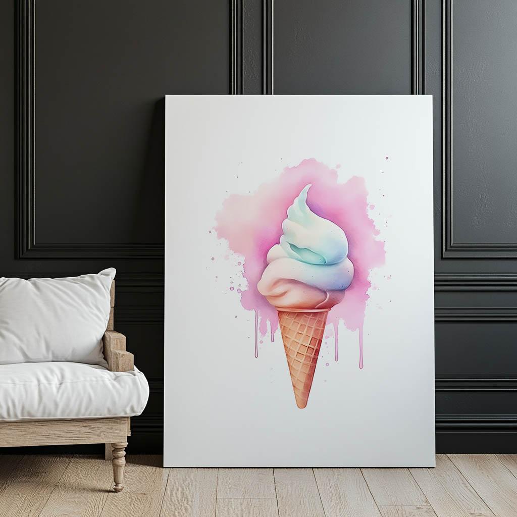 Tęczowe Lody Tęczowe Lody, 70X100 Cm, Bez Ramy, Papier Matowy 230 Gsm