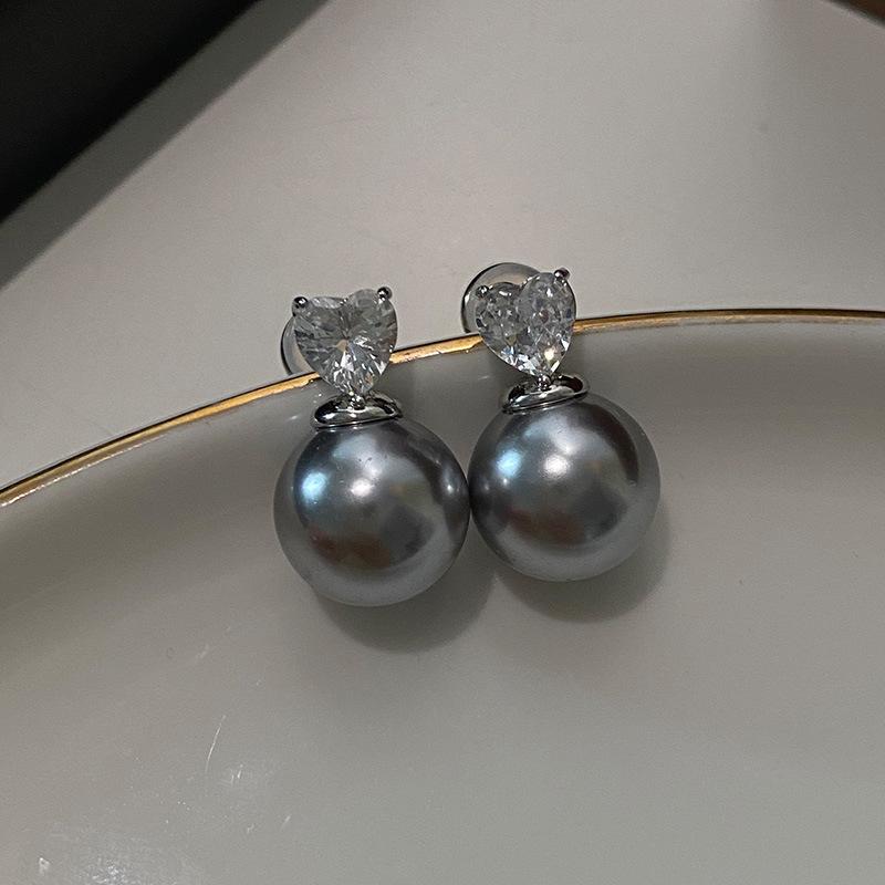 Жемчуг Простой Нишевый Дизайн Высокого Класса Изысканный Свет Роскошная Атмосфера Высокого Класса Любовь Циркон