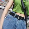 All-match Casual Vintage Square Buckle Waistband PU Leather Belt Pants Bands Ladies Dress Belts